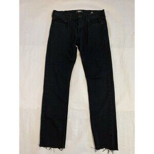Paige Jeans Mens Size 32x30 Black Shadow Lennox Straight Raw Hem Grunge Skater